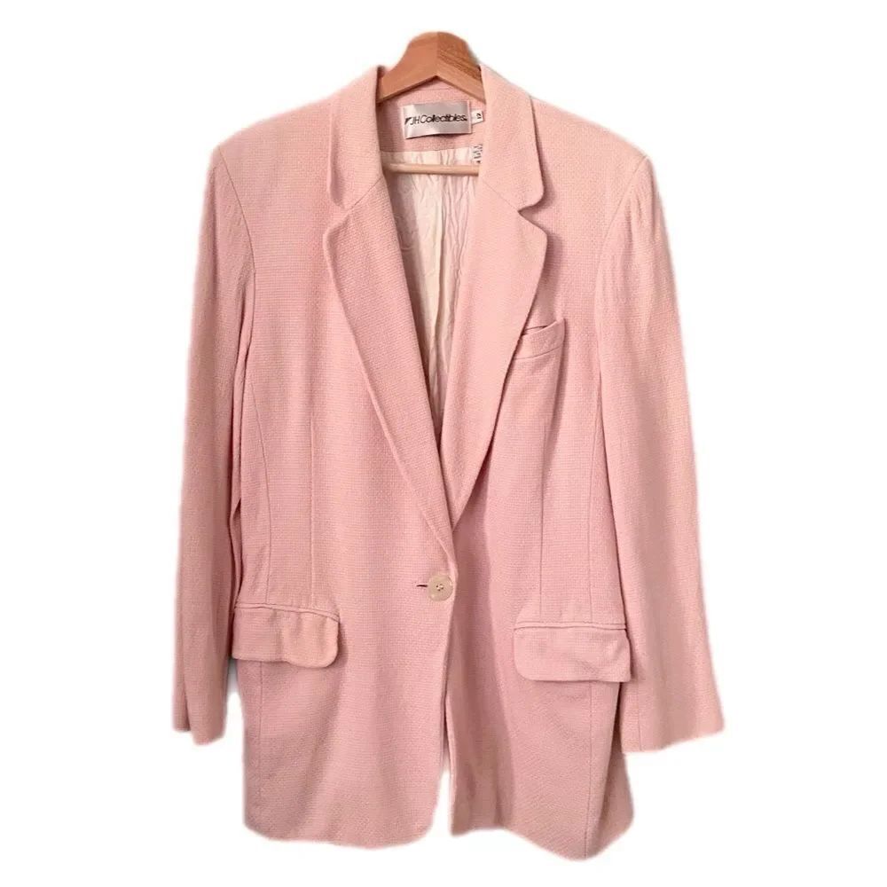 Vintage JH Collectibles Light Pink Women's Blazer in Size 12
